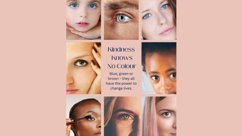 Brown, blue or green